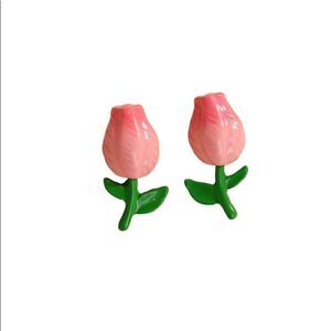 Pink Tulip Earrings 